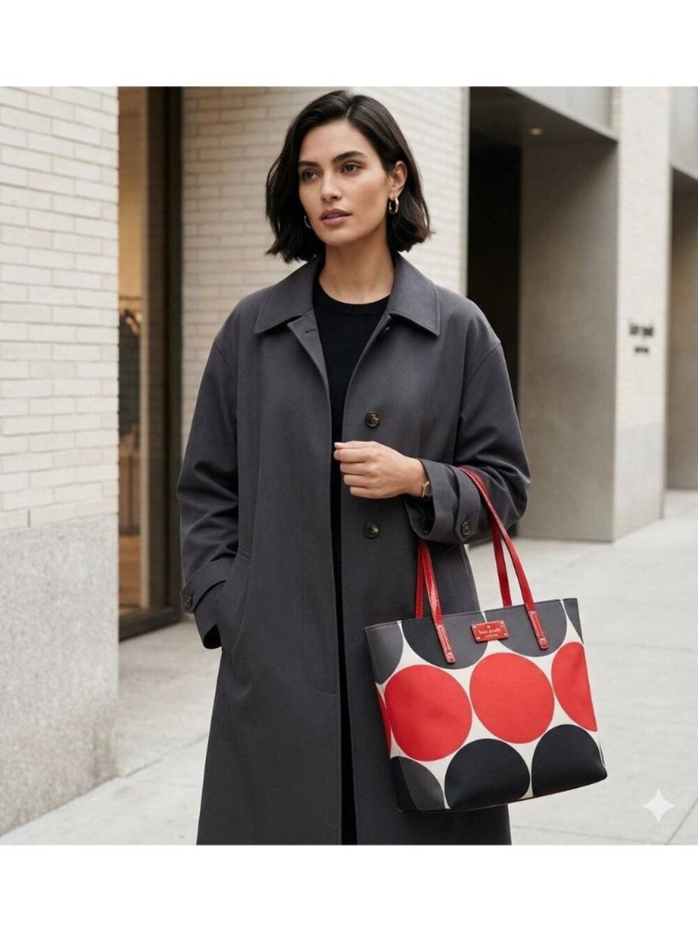 Kate Spade Deborah Dot Bon Shopper Tote Handbag - PreOwned